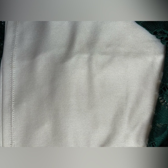 Jessica Howard Emerald Green Lace Dress w/3/4 sleeves and nude lining size 10 - Picture 13 of 14